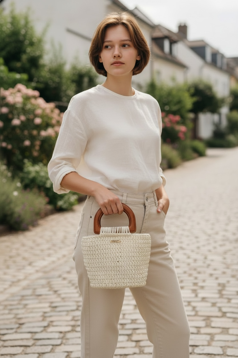 Top Handle Crochet Tote Bag (Pre-Order) - Image 5