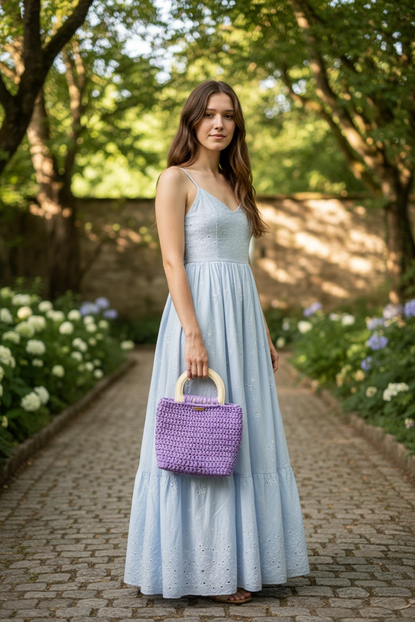 Top Handle Crochet Tote Bag (Pre-Order) - Image 6
