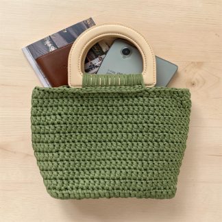 The Sage Street Crochet Top Handle Tote Bag