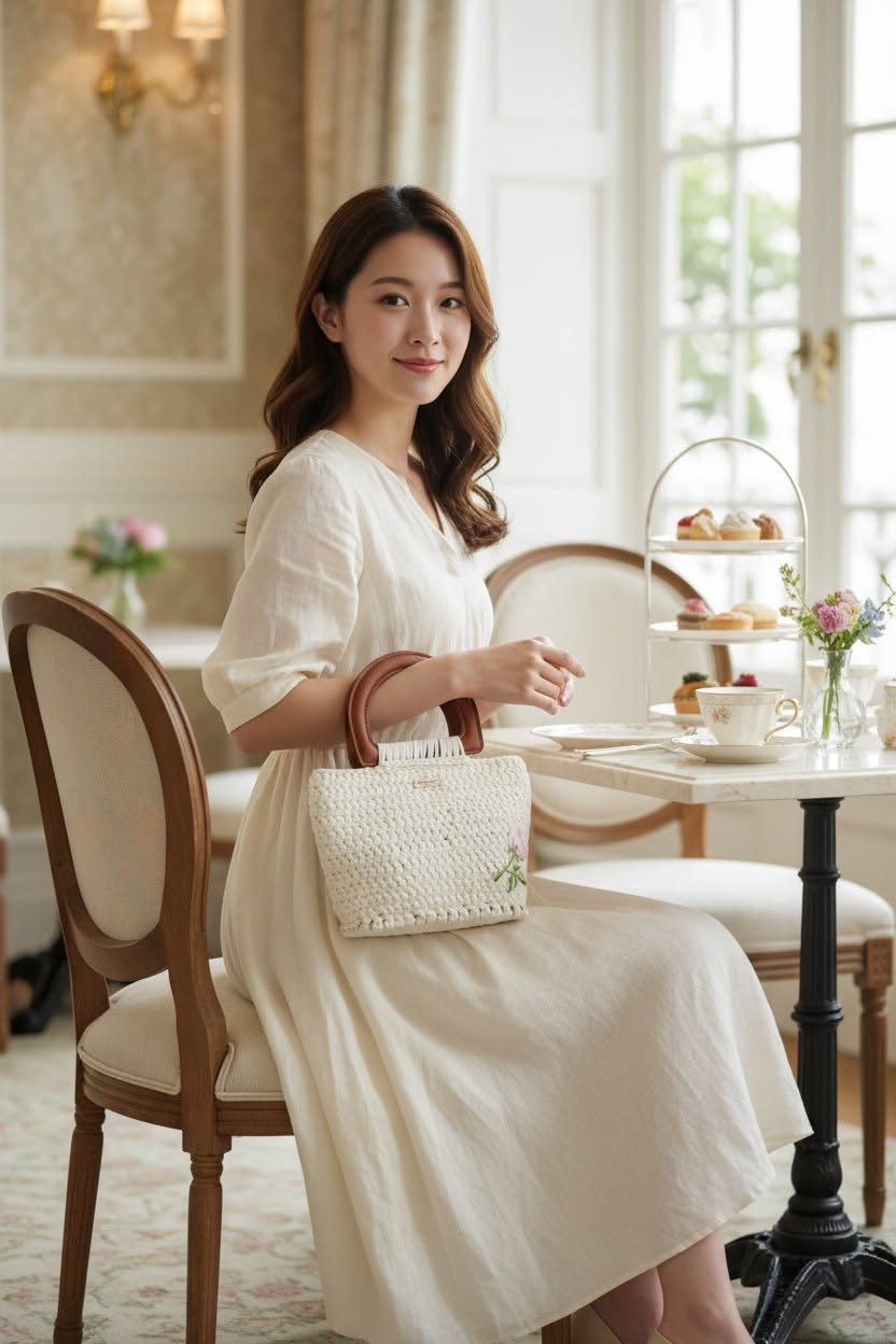 Top Handle Crochet Tote Bag (Pre-Order) - Image 9